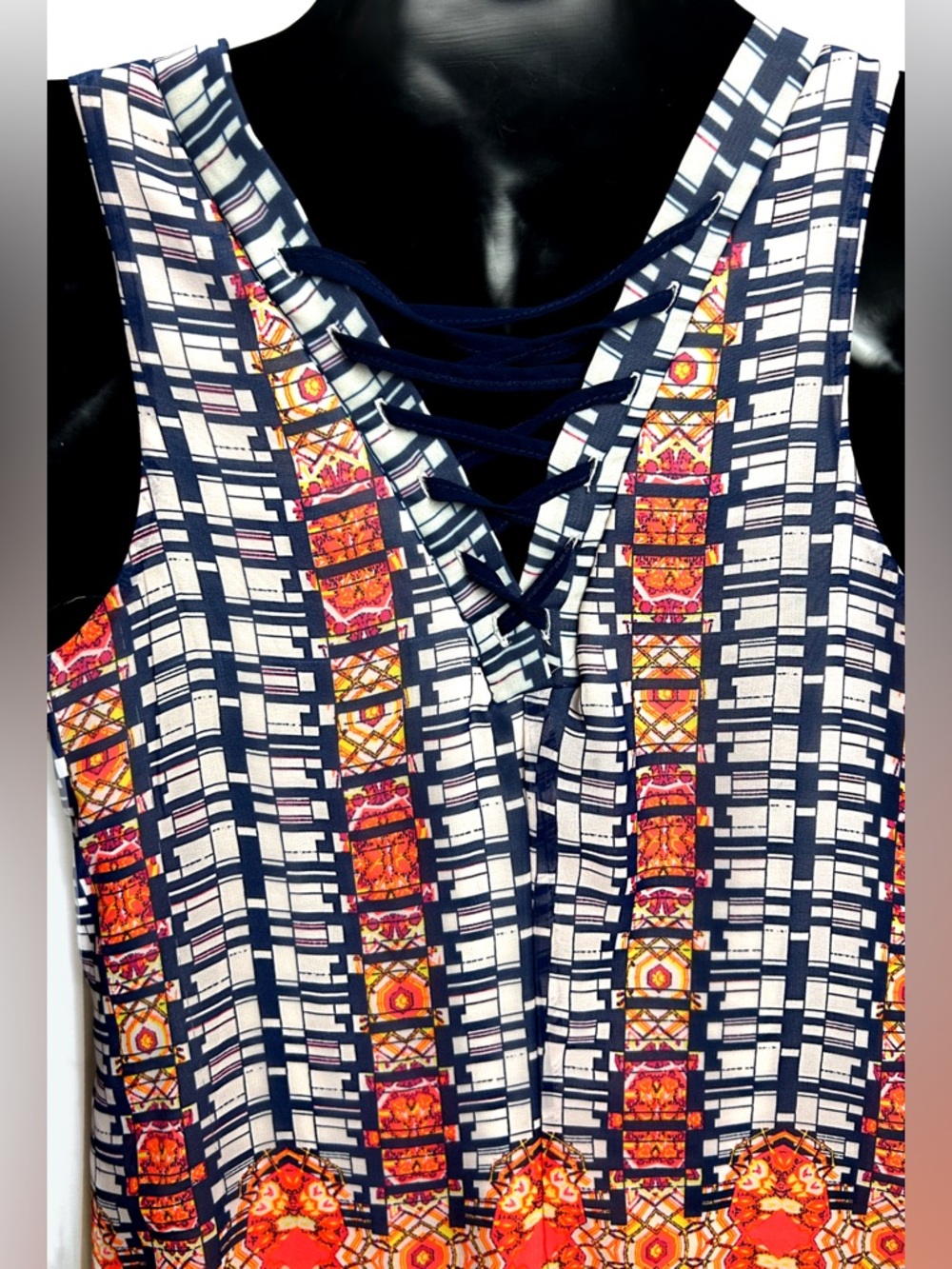 Bright and Beautiful Kaleidoscope Pattern Dress - Picture 10 of 12